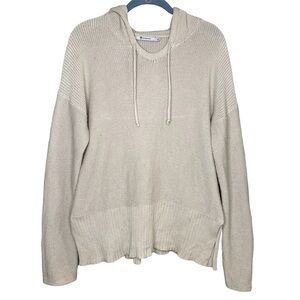 T Alexander Wang knit sweater hooded pullover beige small